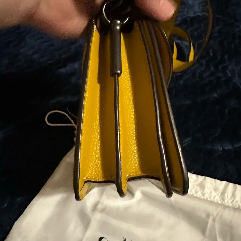 Coach Tabby 26 Mustard Yellow Crossbody Bag - Picture 11 of 13